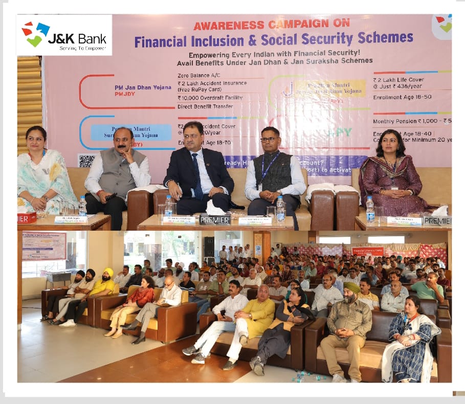 J&K Bank organises Mega Camp on Financial Inclusion at Satwari, Jammu
