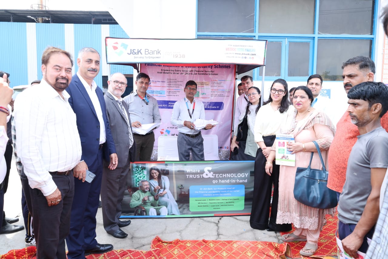 J&K Bank organizes mega awareness camp on Financial Inclusion and Social Security Schemes in Faridabad